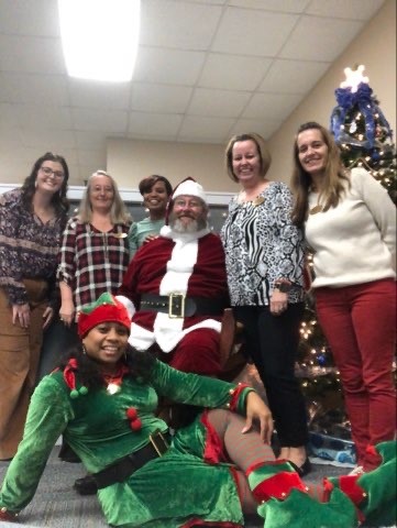 santa visits pooler